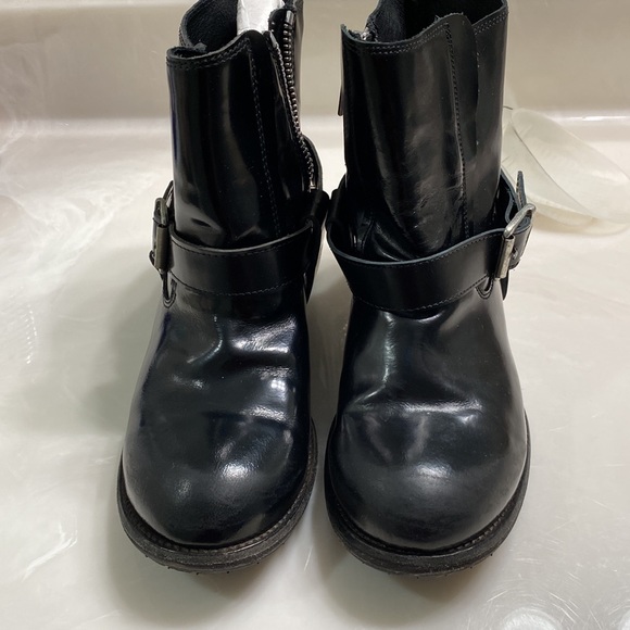 All Saints Jules Biker Boot Womens Size 7/40. Leather, distressed heel, Cool AF - Picture 2 of 11